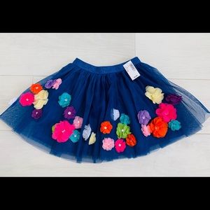 Children’s Place Blue Tulle Tutu Flower Skirt Sz 8